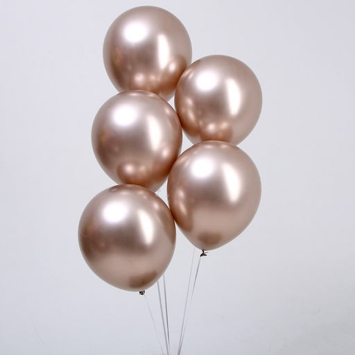 Воздушные шары латексные 12", 25 шт., цвет металлический бронзовый, ХРОМ