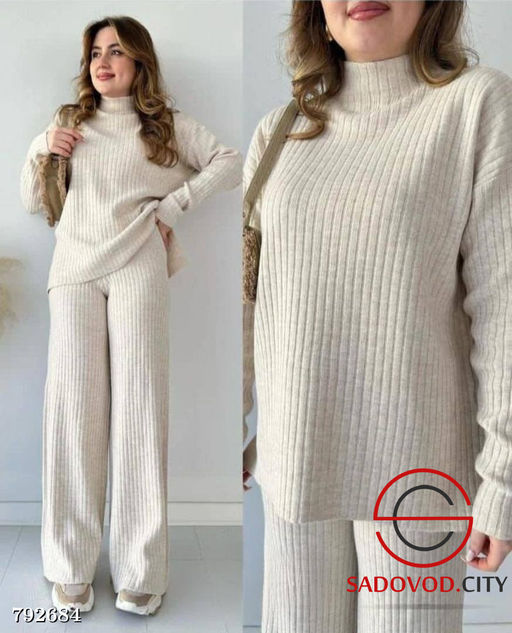 Женский вязанный костюм двойка