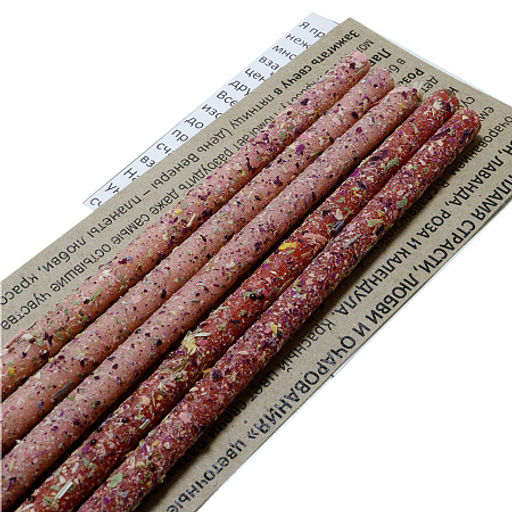 Свеча воск Травы ПЛАМЯ СТРАСТИ, ЛЮБВИ И ОЧАРОВАНИЯ Пион Лаванда Календула уп 5шт 16см - Miro фото 5