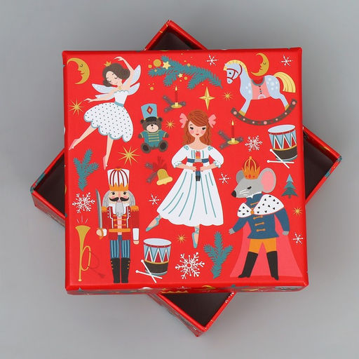 Коробки подарочные новогодние набор 10 в 1 «Щелкунчик», 10×10×6 – 28×28×15 см