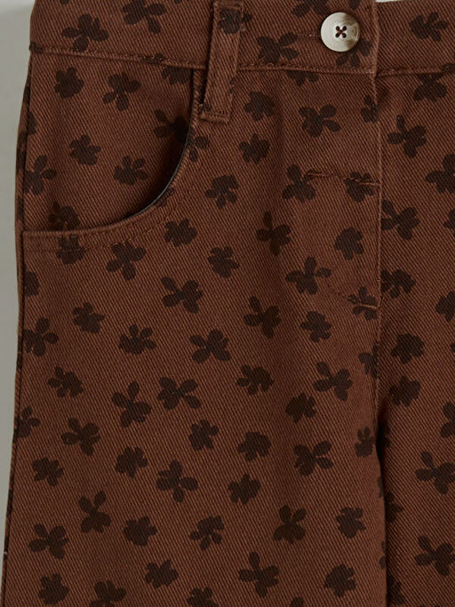 Wideleg ?i?ekli K?z ?ocuk Pantolon