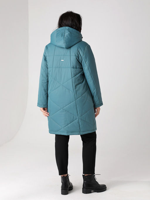 24320 Пальто дем. т.зеленый - Dizzyway фото 2