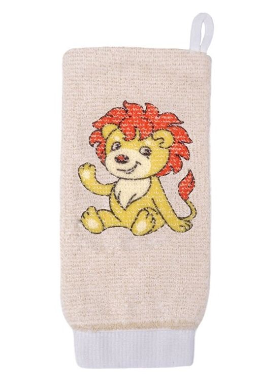 VIVAL Мочалка детская рукавица из хлопка с рисунком  фото 5