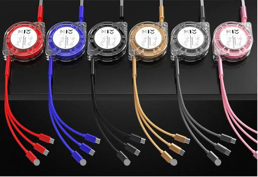 3 в 1, кабель для зарядного устройства с несколькими USB-портами, выдвижной адаптер для нескольких зарядных шнуров с разъемами порта Mini Type C Micro USB
