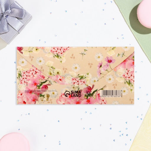 Цена за 10 шт. Конверт для денег Универсальный птица, 16х8 см - Дарим красиво фото 3