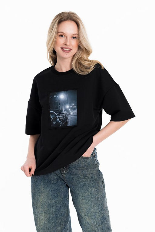 Футболка М324287Па черный - Елена фото 6