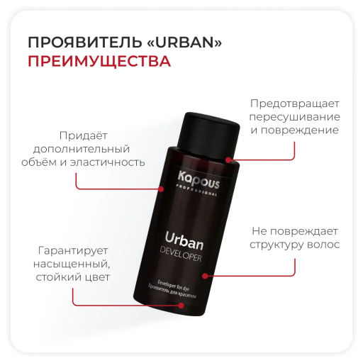 Проявитель для красителя Urban, 60 мл - Kapous professional фото 8