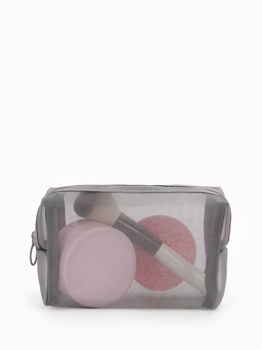 Косметичка дор Сетка 18*7,5*10, отд на молнии, серый