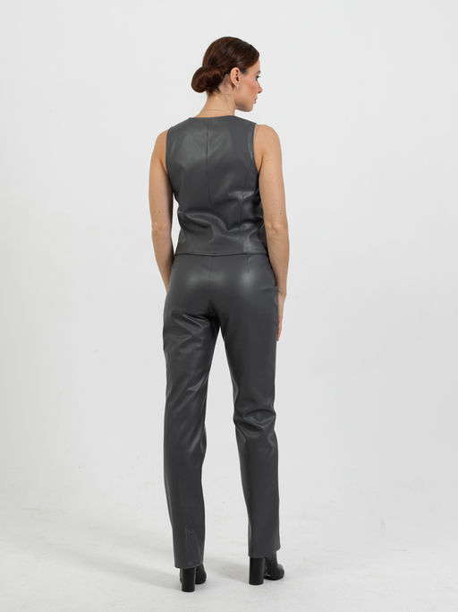 Жилет приталенный экокожа - Трика фото 4