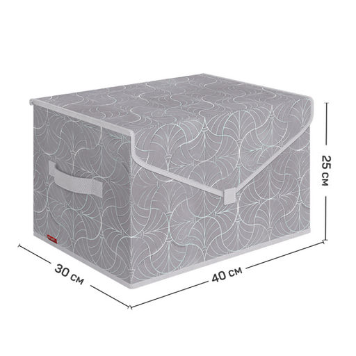 VAL LM-BOX-TM Короб стеллажный с крышкой, большой, 40*30*25 см, LINE MOON, шт