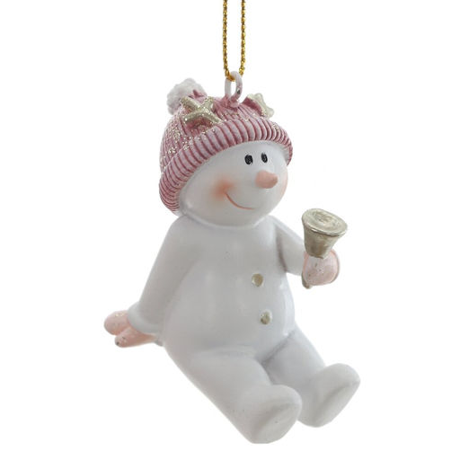 Фигурка декоративная подвесная "Снеговик", L2,5 W5 H5 см, 2в.
