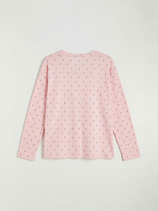 Bisiklet Yaka Desenli Kad?n Pijama ?st?