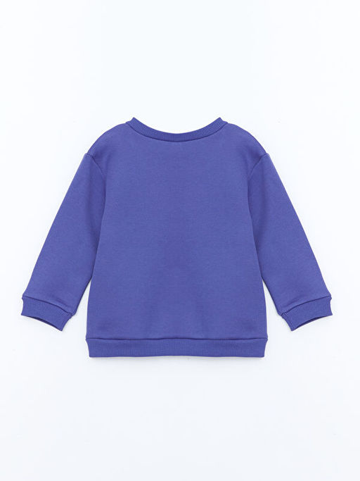 Bisiklet Yaka Bask?l? Kal?n K?z ?ocuk Sweatshirt - Waikiki фото 2