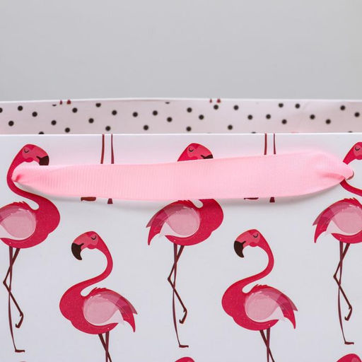 Пакет ламинированный горизонтальный Фламинго, ML 27 23 11,5 см - Дарите счастье фото 3