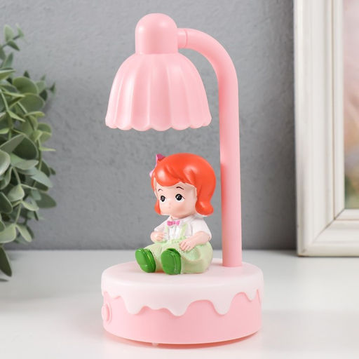 Фигурка светящаяся «Малыш или Малышка под лампой», полистоун, 8×8×16 см, МИКС