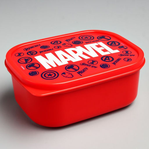 Цена за 2 шт. Ланч-бокс детский прямоугольный, 500 мл «Марвел», Мстители