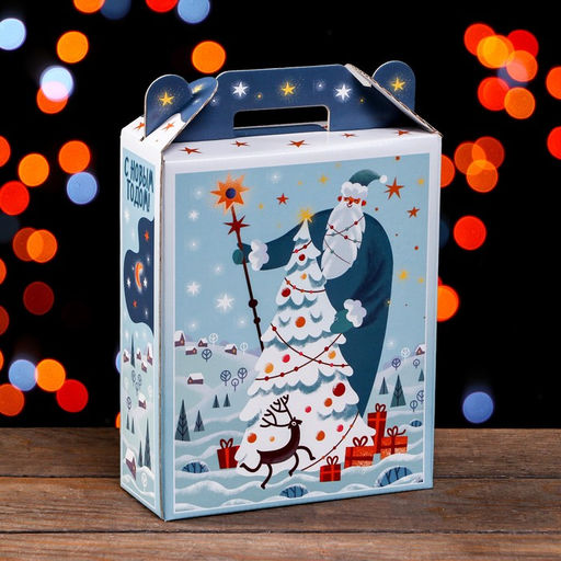 Цена за 5 шт. Подарочная коробка Фантазия в зеленом 16,8 х 7 х 25 см - Simaland фото 2