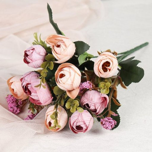 Цветок искусственный 30 см / OH081318 /уп 150/900/ (Бежевый с розовым ) - Галеонтрейд фото 8