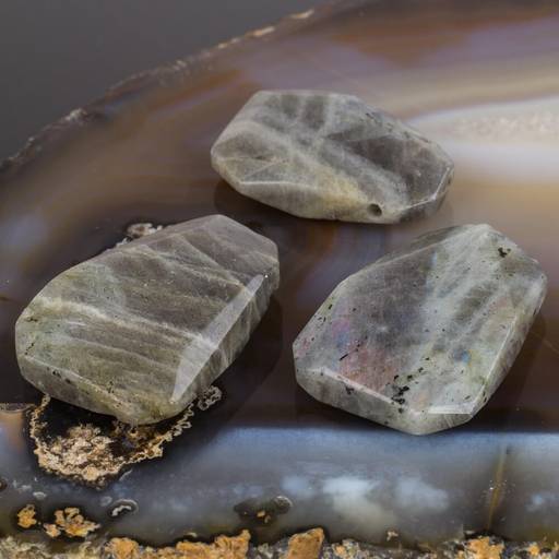 Бусины для рукоделия из камня Лабрадор (Бразилия) (5 штук)