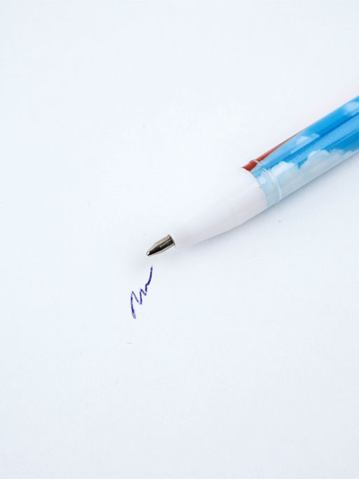 Цена за 12 шт. Ручка пластик с колпачком 23 Февраля, синяя паста 0.5 мм - Artfox фото 9