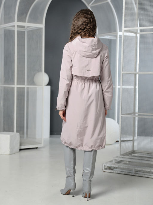 25132 Плащ серо-розовый - Dizzyway фото 3