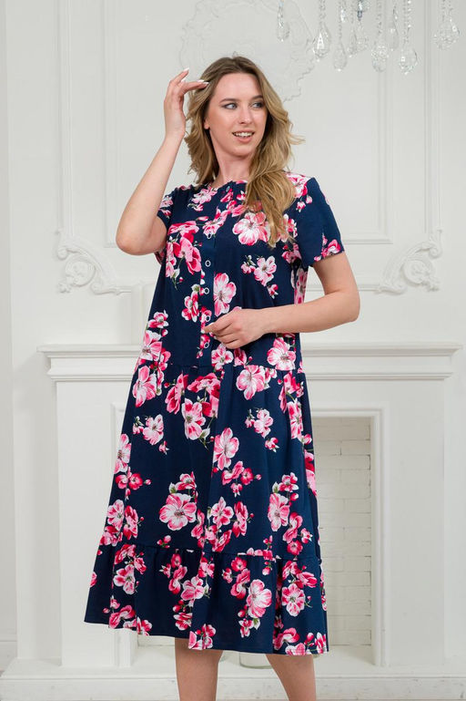 Платье женское из кулирки Кармелита яблоневый цвет - Амадэль фото 11