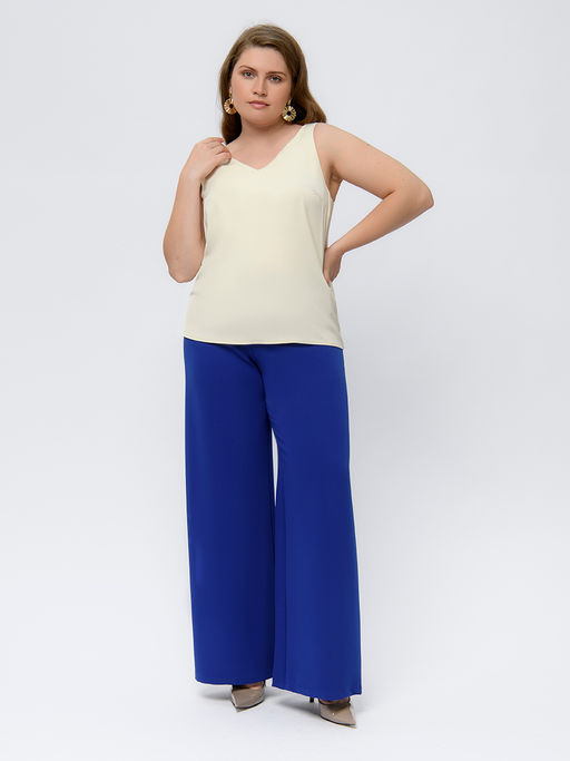 УЦЕНКА. Топ ванильного цвета с V-образным вырезом - 1001dress фото 11