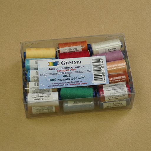 Швейные нитки (полиэстер) 40/2 Gamma ассорти 365 м 400 я 30 шт