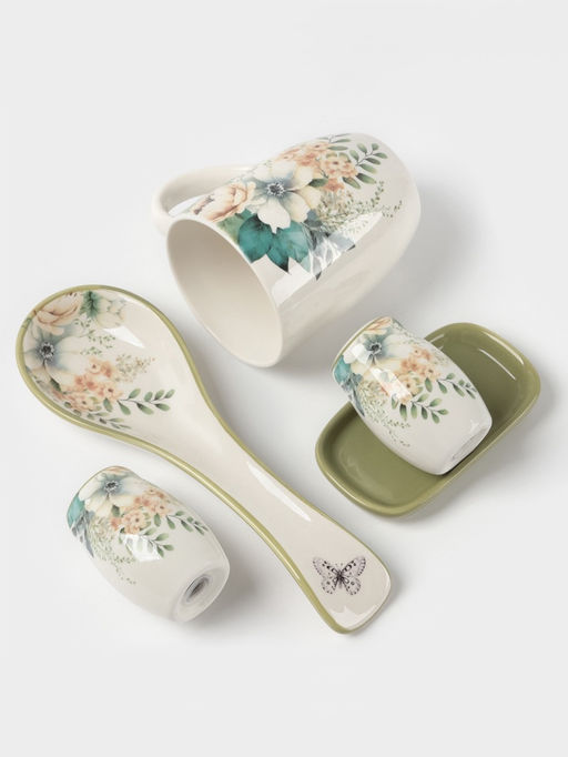 Чайная пара Доляна Цветы, 2 предмета: чашка, 250 мл, блюдце d=15 см, фарфор, белая