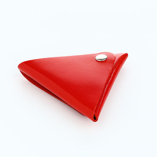 Монетница на кнопке TEXTURA, красная