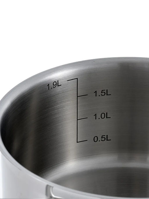 1367 GIPFEL Кастрюля VICTORY 18x9см/1,9л, нержавеющая сталь 18/10, стеклянная крышка, капсульное дно - Werner фото 9