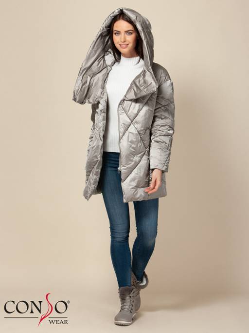 Conso/WEM 190501 - foil Полупальто утепленное женское  фото 6
