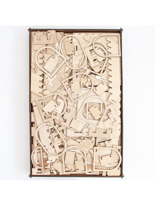 Домик для кукол деревянный, 3 этажа, неокрашенный 147101