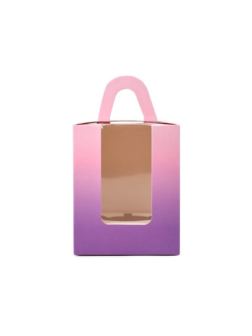 Цена за 4 шт. Коробка для капкейков, кондитерская упаковка, 1 ячейка «Розовый градиент», 9×9×11 см