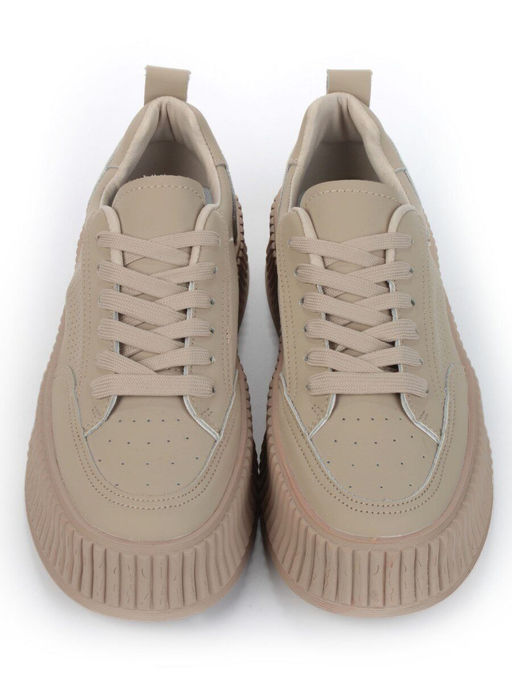 05-P8201-2 DK. BEIGE Кроссовки женские (натуральная кожа) - Фабричный китай фото 9