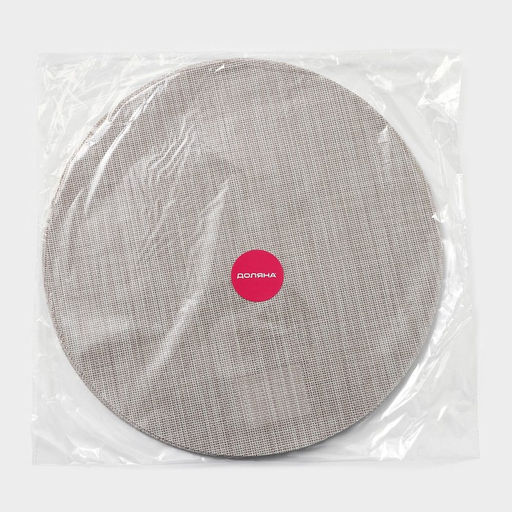 Цена за 12 шт. Салфетка сервировочная на стол Доляна «Ди», d=38 см, бежевая