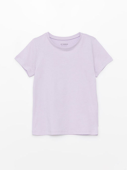 Bisiklet Yaka Basic K?sa Kollu K?z ?ocuk Ti??rt - Waikiki фото 3