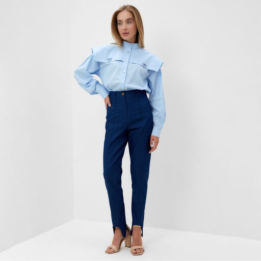 Джинсы женские слим MINAKU: Jeans Collection, размер 42, синие