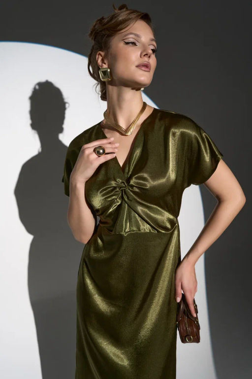 Платье Иола (олива) - Эльза фото 4