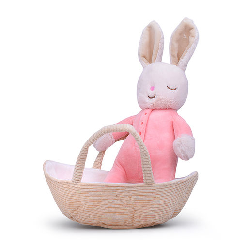 Мягкая игрушка "Заяц в корзинке" 25 см.