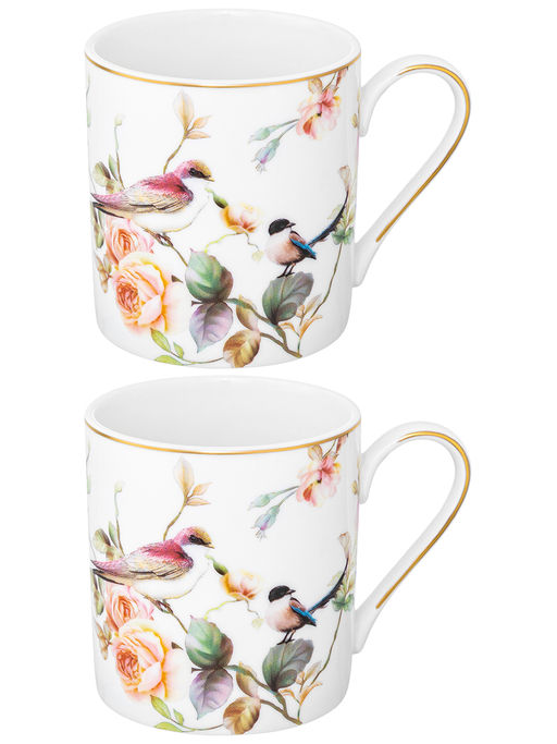 Набор 2 кружек 200 мл 10,5*7,5*7,8 см Певчие птички NEW BONE CHINA, фарфор - Elan gallery фото 5