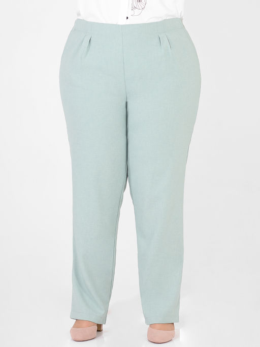 Брюки собственного производства летние зауженные женские большие - Almond фото 3