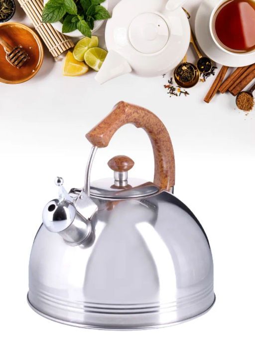 26167 Чайник 3л со свистком нерж/ст/бакел MB (х12) - Mayer&boch фото 5