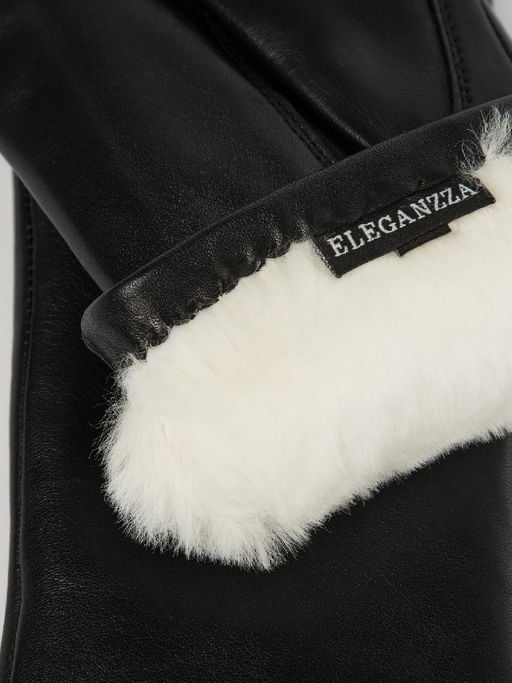 Перчатки женские н/м крол HS597 black - Eleganzza фото 4