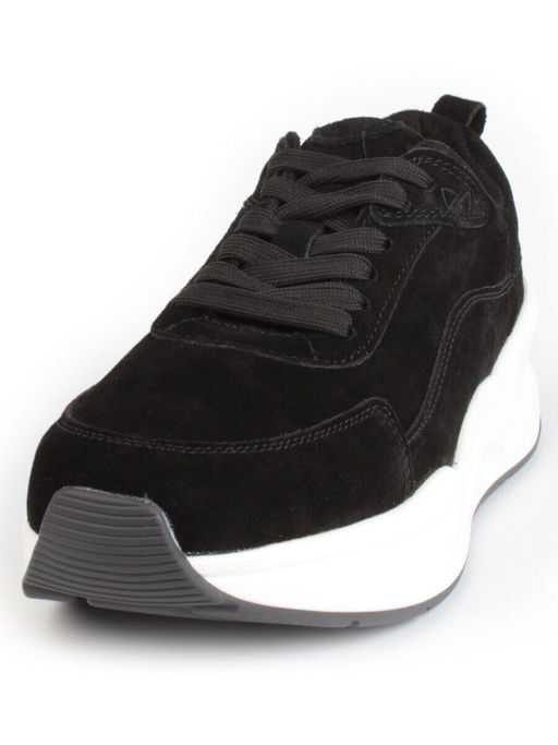 05-A504-1 BLACK Кроссовки женские (натуральная замша)