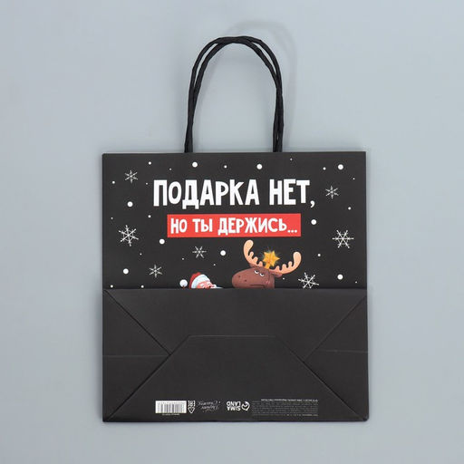 Пакет подарочный крафтовый Держись, 22 22 11 см - Дарите счастье фото 7