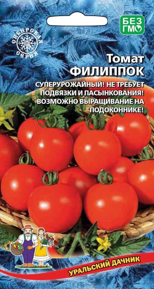 Томат ФИЛИППОК Суперурожайный! Не требует особого ухода! Сибирская селекция!