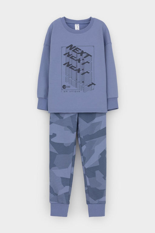 К 1547/24/пыльно-голубой джинс,геометрия пижама дет