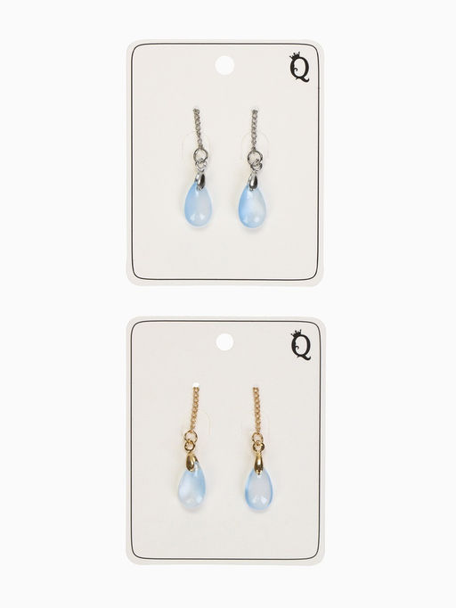 Цена за 6 шт. Серьги висячие со стразами «Цепочки» льдинка, цвет МИКС, 9 см