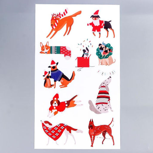 Интерьерная наклейка «Собачки», прозрачный фон, 30×50 см